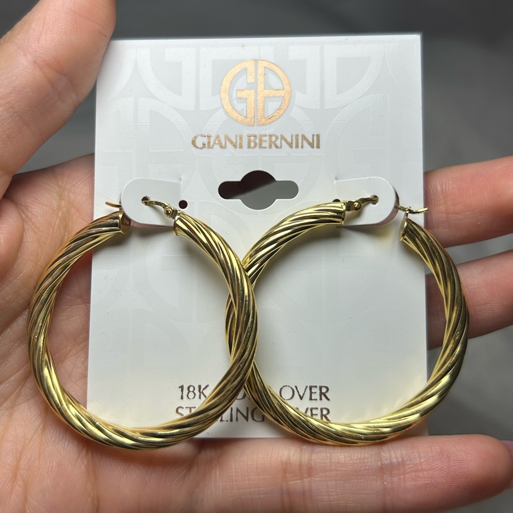 Giani Bernini 18k gold over sterling silver earrings
